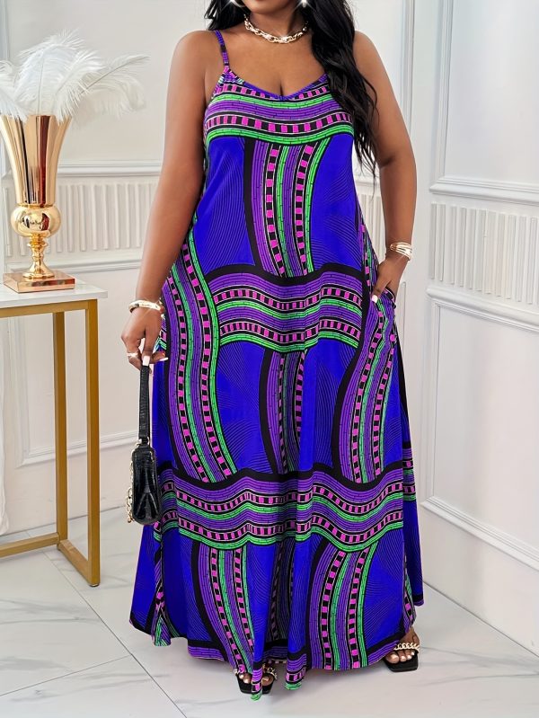 product-fancy-80e57cb2-61b7-4f43-8a71-afb2f516f9f2 Geometric Print Cami Maxi Dress with Pockets – Sleeveless Summer Style