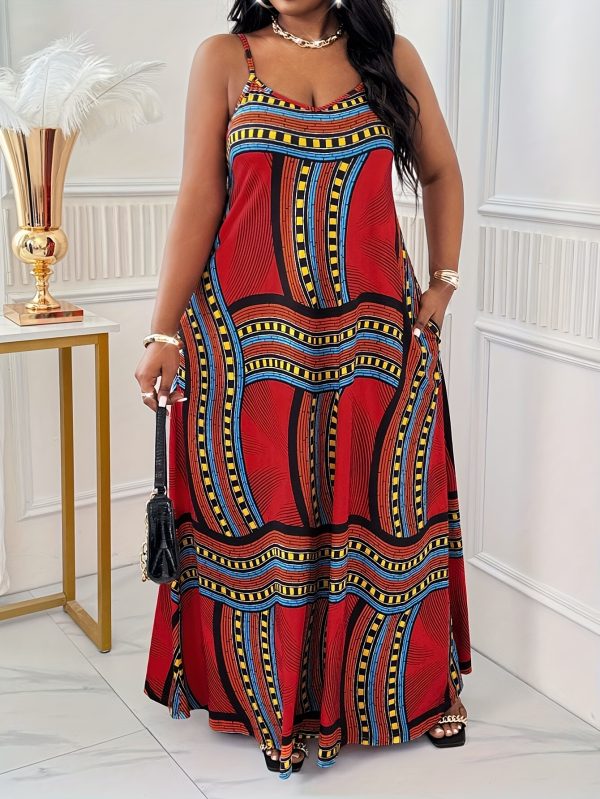 product-fancy-ee533575-80be-4c17-ab05-2d21a8569df7 Geometric Print Cami Maxi Dress with Pockets – Sleeveless Summer Style
