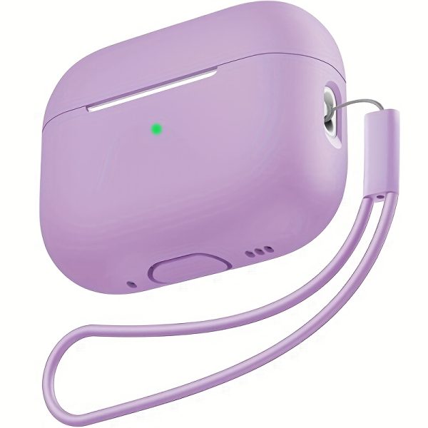 Silicone Protective Case for AirPods Pro 2 – Black with Lanyard