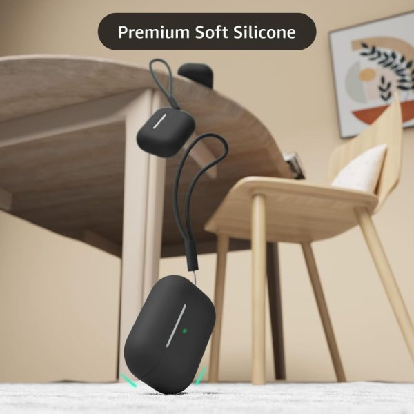 Silicone Protective Case for AirPods Pro 2 – Black with Lanyard