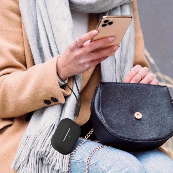 Silicone Protective Case for AirPods Pro 2 – Black with Lanyard