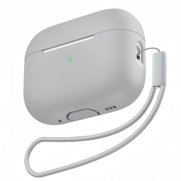 Silicone Protective Case for AirPods Pro 2 – Black with Lanyard